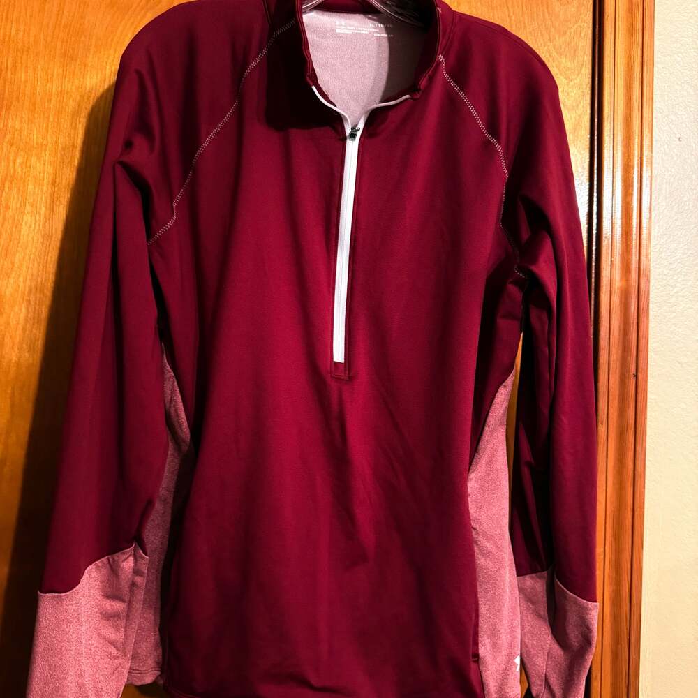 Under Armour ColdGear 1/2 Zip Active Top Red Women's